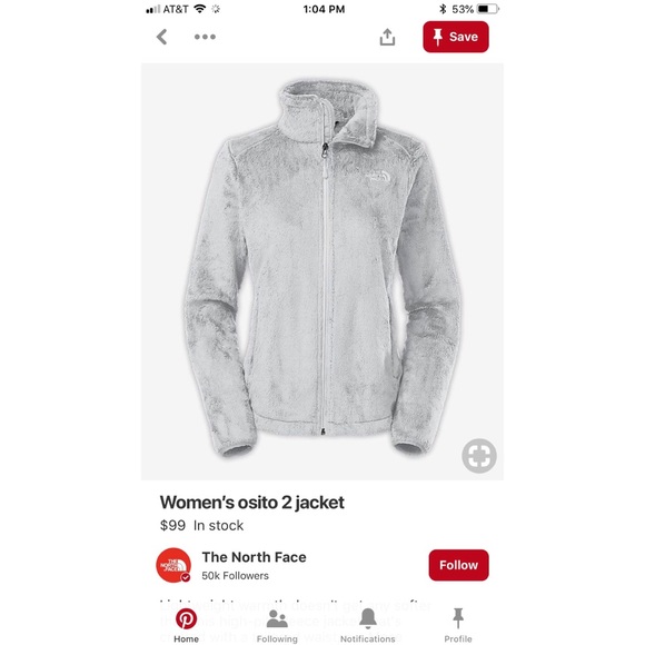 Light grey North Face size medium - Picture 2 of 4